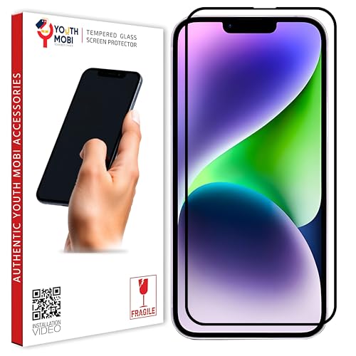 Image of Military-Grade Gorilla Tempered Glass Screen Protector for iPhone 13 Pro Max / 14 Plus (6.7-inch, Black) - Edge-to-Edge Full Coverage, Anti-Scratch, Smudge-Proof with Easy Installation Kit
