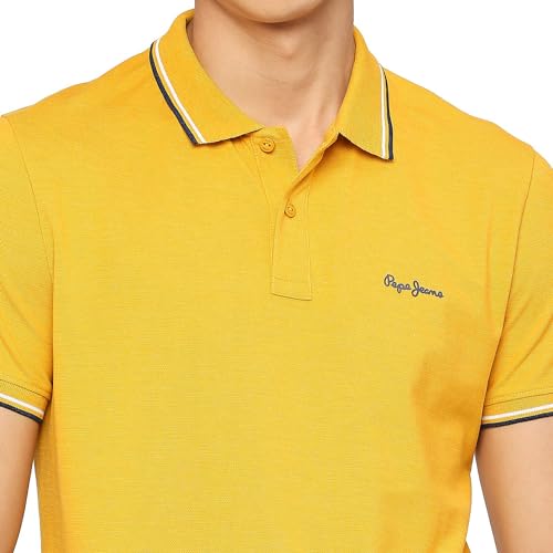 Image of Pepe Jeans Men's Cotton Regular Fit Polo T-Shirt