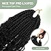 12 Inch Goddess Box Braids Crochet Hair 8 Packs Pre-Looped Bohemian Braiding Hair with Curly Ends Synthetic Crochet Hair for Women (1B, 12 Inch (Pack of 8))