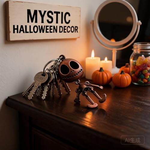 5 Inch Gothic Articulated Skeleton Key Chains for Halloween Party Bags - image 6