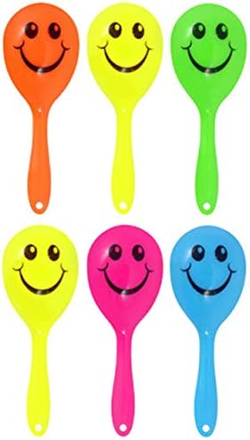 Henbrandt 24X Mini Smiley Maracas Great Party Bag Fillers