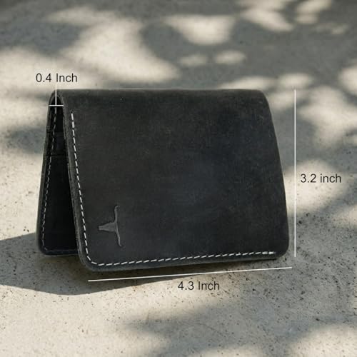 Image of URBAN FOREST Joe Vintage Black Leather Wallet for Men