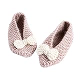 Wool Couture Bow Slipper Knitting Kit – Beginner Skill Level – Includes 3 Balls of Cheeky Chunky Merino Wool Yarn, Sewing Needle, How-to Guide, and Pattern