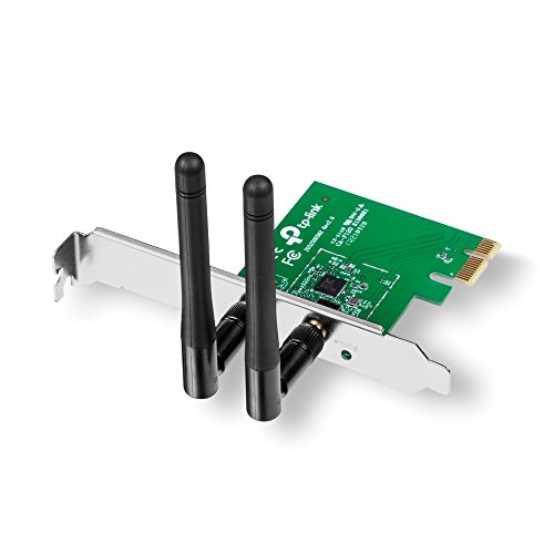 TP-Link 300 Mbps Wireless N PCI Express Adapter, PCIe Network Interface Card for Desktop, Low-Profile Bracket Included, Supports Windows 10/8.1/8/7 & Linux,Black (TL-WN881ND)