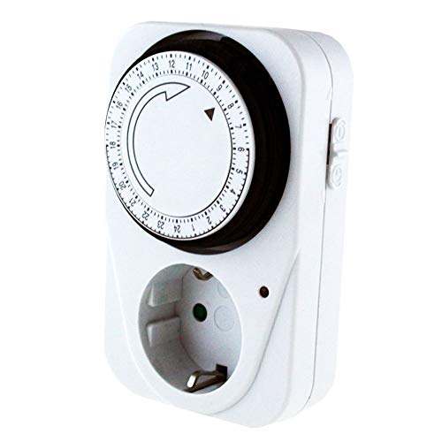 ExtraStar - Temporizador Programable Manual 24h con enchufe TG-3 230V