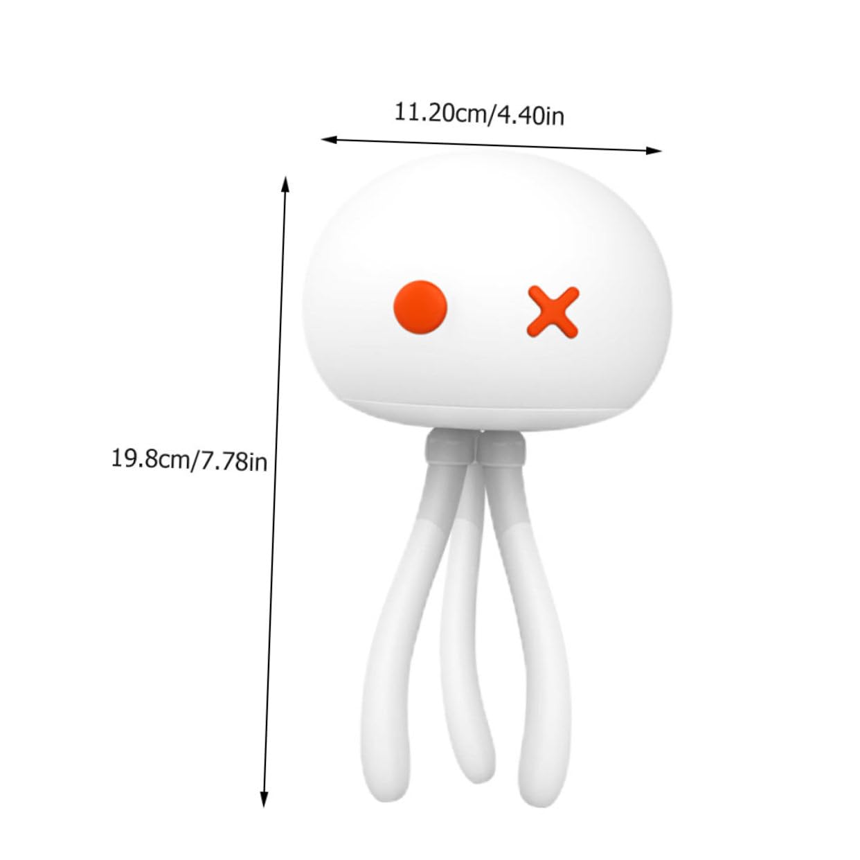 Lurrose Creative Jellyfish-Shaped Silicone Lamp for Nursing Home Decor Reading Rechargeable Cozy Light for Bedrooms Shops