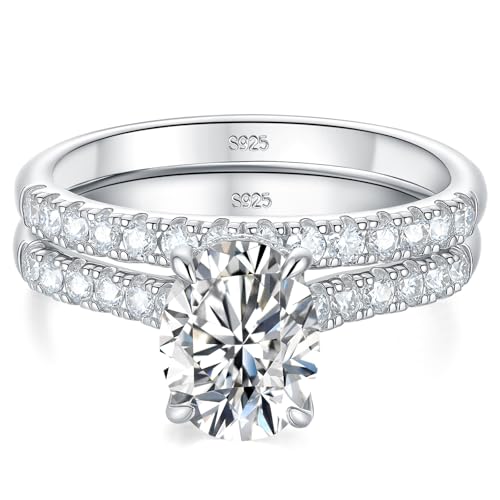 Image of Newshe Jewellery Moissanite Bridal Sets for Women Wedding Ring