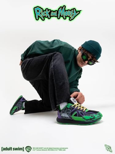 Image of Bacca Bucci x Rick & Morty Official Licensed inchFear Hole inch Sneakers | Printed Lace-Up Casual Shoes | Chunky Grip Sole
