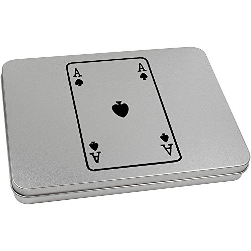 220mm 'Ace Of Spades' Metal Hinged Tin/Storage Box (TT00073540)