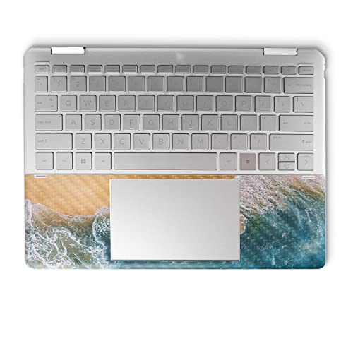 Image of MightySkins Carbon Fiber Skin Compatible with HP Spectre x360 14 inch (2022) Full Wrap Kit - Sea and Sand | Protective, Durable Textured Carbon Fiber Finish | Easy to Apply | Made in The USA