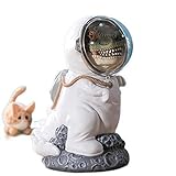Esta es una linda alcancía. Divertido cocodrilo Astronauta decoración de Resina Cajas de Dinero Personalidad cocodrilo de Dibujos Animados Regalo para ni?os Hucha