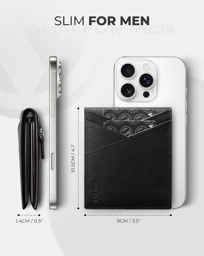 VULKIT Genuine Leather Reversible Belt & Slim Bifold Wallet - Luxury Gift Set, Black & Dark Brown Combo2