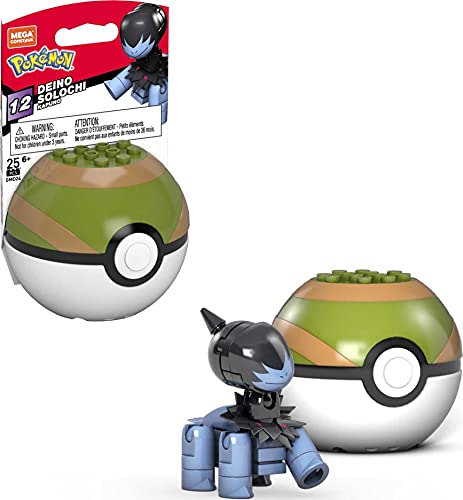 Mega Construx Pokemon Deino Construction Set with Character Figures, Building Toys for Kids (25 Pieces)