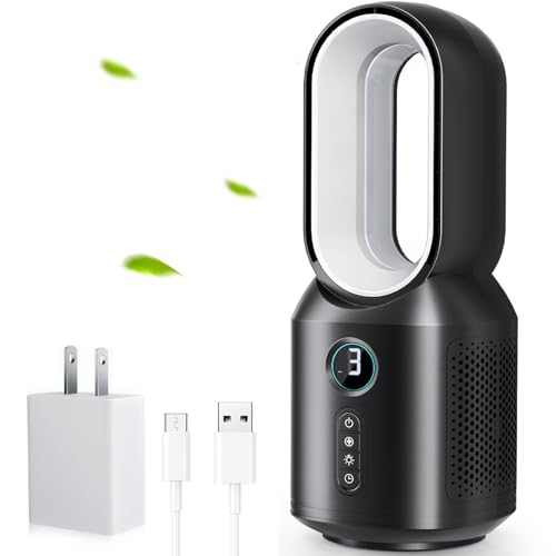let'me 13 Inch Desk Fan, Small Bladeless Table Fan, Small
