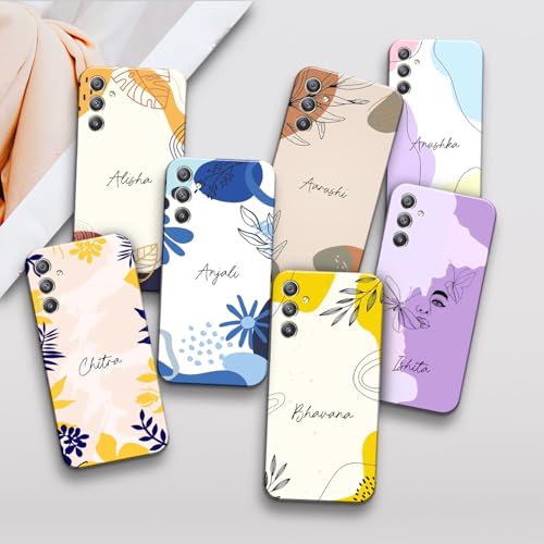 Image of COLORflow Polycarbonate Back Cover Case Compatible With Samsung Galaxy A34 5G | Aesthetic Name Color Customized Back Cover Compatible With Samsung Galaxy A34 5G, Multicolour