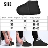 Ahigh Schuhüberzieher wasserdicht,[3 Paare]Zügeregenschutz schuhe für Männer und Frauen,Einweg/Mehrweg Latex-überschuhe mit rutschfesten wasserdicht für Regen,Schneetag,Wüstenstrand,Schlammige Straßen