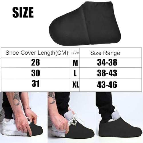 Ahigh Schuhüberzieher wasserdicht,[3 Paare]Zügeregenschutz schuhe für Männer und Frauen,Einweg/Mehrweg Latex-überschuhe mit rutschfesten wasserdicht für Regen,Schneetag,Wüstenstrand,Schlammige Straßen