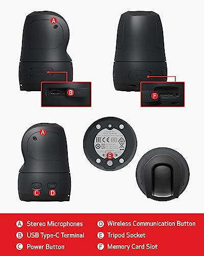Image of Canon PowerShot Pick, Active Tracking PTZ Camera (Black) - Built-in Wi-Fi, USB-C Charging, Voice-Activated Operation, Automatic Subject Tracking, Remote Shooting & Playback, Portable, Lightweight