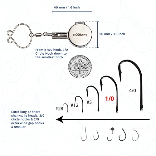 Image of HOOK-EZE Fishing Knot Tying Tool | Protect from Fish Hooks | Tie Fishing Knots Easily | Cool Gadgets for Fishermen | Ice Fly Fishing | Fishing Accessories for Beginner Anglers | Nail Knot Tool