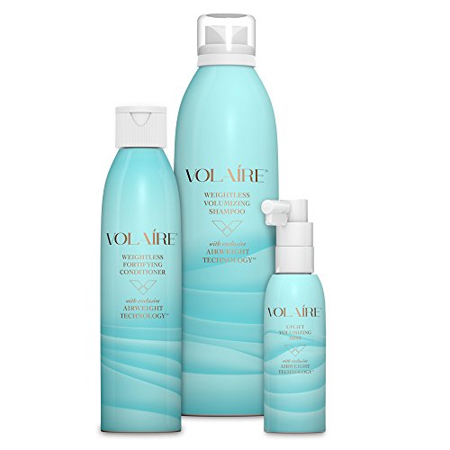 Volaire Volumizing Hair System Shampoo (10.5 oz), Conditioner (8oz) and FREE Uplift Volumizing Mist (2oz) – Add Volume, Bounce, Body Lift, Sulfate Free, Paraben Free, Safe for Color Treated Hair