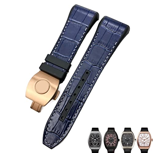 Bracelet pour Franck Muller 28 mm silicone anti-transpiration durable