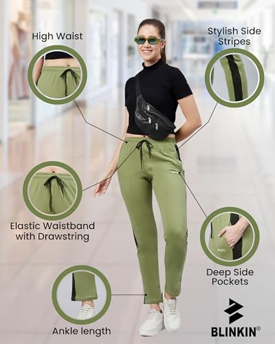 Image of BLINKIN Women's Relaxed Fit Mid Rise Cotton Pajamas Combo, Pack of 2-The Ultimate Track Pants : Ideal Lower for Night Wear & Comfort Wear
