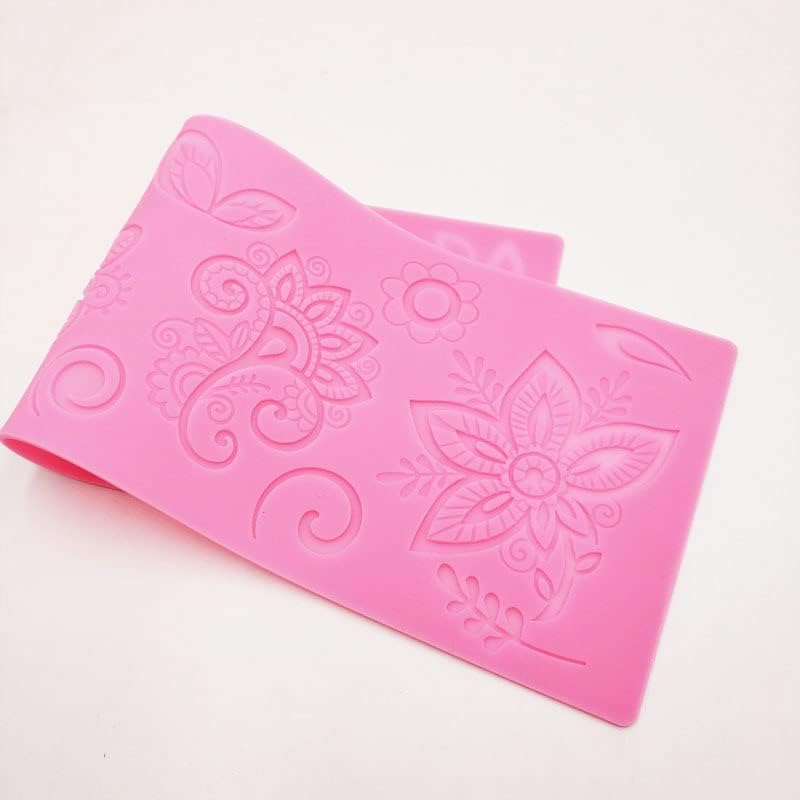 Miniatura 5 de Molde de encaje de flores y hojas, moldes de encaje de fondant, moldes de encaje de silicona para decoración de pasteles de boda, molde de arcilla,