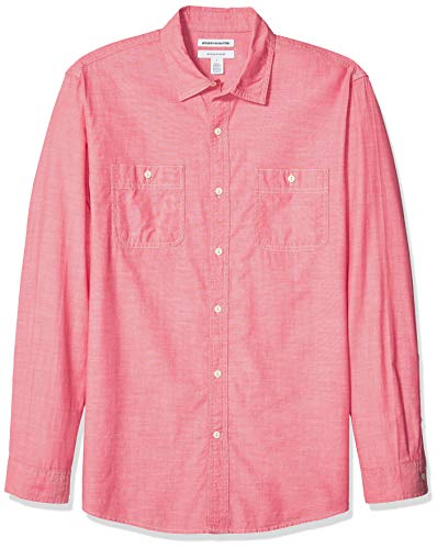 Amazon Essentials Camicia in Chambray a Maniche