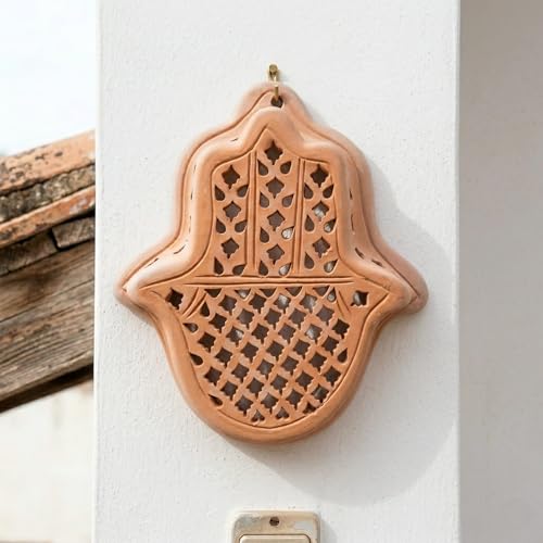 Generico Applique da Parete Esterna in Terracotta Tunisina Fatta a Mano: Illuminazione Unica per Ogni Ambiente 0211201003 Marocco Turchia Etnico del Mondo