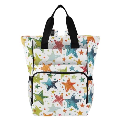 Sac à dos à langer bébé étanche grand volume sac de voyage étoiles