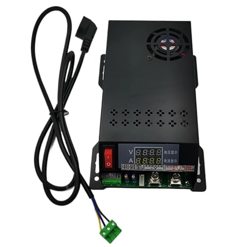 sujeniir Adjustable Battery Charger 1200W Lithium Lead-Acid LiFePO4 Adjust Voltage Current 0-30V 0-55V 0-100V 0-40A 0-12A(0-30V 0-40A,220VAC EU)