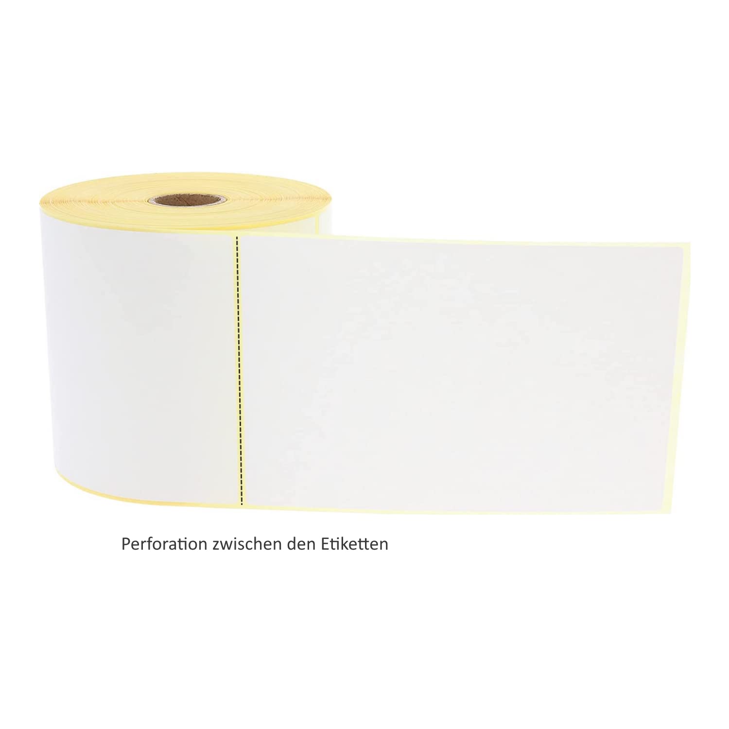 h2i Étiquettes thermiques directes 100 x 150 mm – 500 étiquettes par rouleau – Noyau de rouleau 25,4 mm – Perforation – Autocollant – Pour toutes les imprimantes d'étiquettes et industrielles +