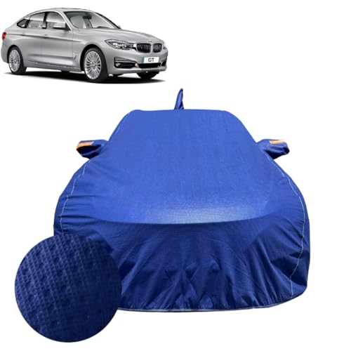 Image of Car Cover for BMW 3 Series GT (2014-2021) | 100% Waterproof Cover with Reflective Mirror Pockets | Dustproof, Scratchproof, Heatproof BMW 3 Series GT Car Cover |Soft Cotton Lining| Blue