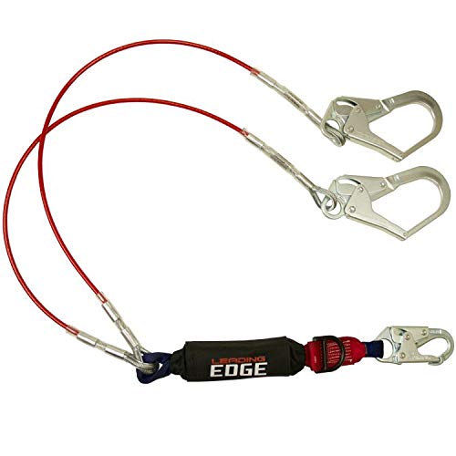 Falltech Leading Edge Dual Class Y-Leg Shock Absorbing Lanyard w/Rebar Hooks