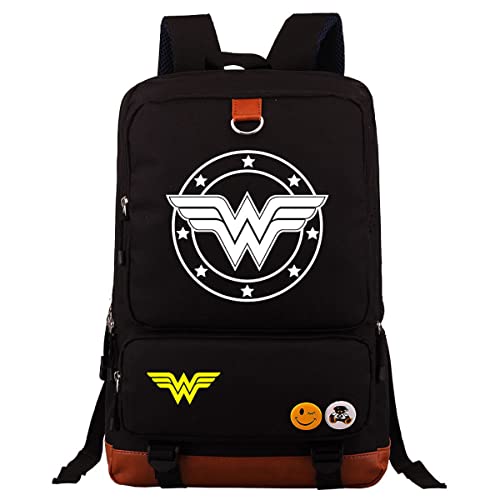 Muchable Wonder Women - Mochila escolar de anime casual para mujer, Multicolor