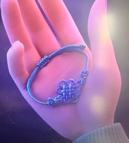 kdh Demon Hunters Handmade Traditional Korean Knot Bracelet, Accessory, Blue and Deep Purple Design. Adjustable length 4"~9". kaboknots.com4