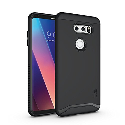 TUDIA LG V30 Funda, Caja Protectora Merge Tarea Pesada Protección Extreme de Doble Capa para LG V30 (Negro Mate)