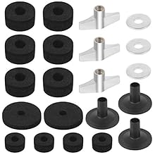 Drum Set Kit Accessory - If you love music or love drums. If you play band. Then you must own this set of drum kit replacement accessories. They are very easy to use and provide convenience for drum lover. 12 Pcs Cymbal Felts in 3 Different Sizes - T...