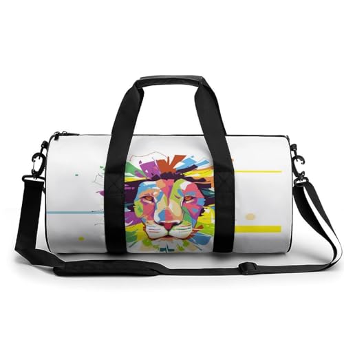 Sac de sport gym lion couleur duffel bag de voyage camping et randonnée