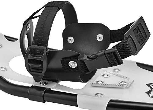 ALPS 17 Inch Snow White Shoes for Boys Women Men with Pair Antishock Snowshoes Poles, Free Carrying Tote Bag