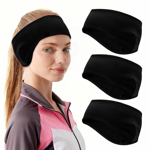 JOOTUEPO 3 PCS Diadema Elástica, Diademas Protectoras para Los Oídos, Diadema con Orejeras de Forro Polar, para Deportes al Aire Libre/Correr/Ciclismo/Esquí/Fútbol/Baloncesto/Unisex