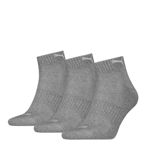 Puma Unisex Quarter Sock, Middle Grey Melange, 39/42 (3er Pack) Puma Unisex Quarter Sock, Middle Grey Melange, 39/42 (3er Pack)