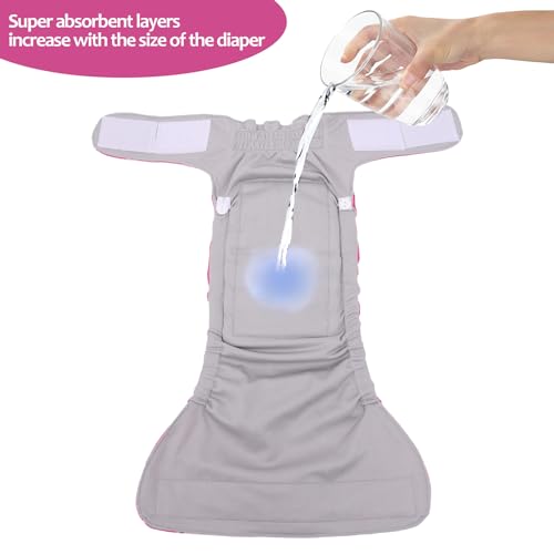 Image of CuteBone Washable Dog Diapers Female No Tail Hole 3 Pack Reusable Doggie Period Training Pants for Docked-Tail Frenchie French Bulldog Boston Terrier Without Tail WWD15S