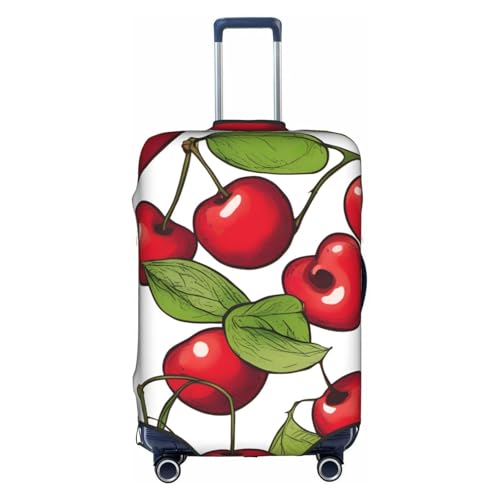 Lovely Sweet Red Cherry 3 Tsa Approved Luggage Cover For 18-32 Inch Suitcases Scratch-Resistant Stretch Luggage Cover