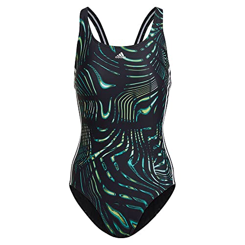 adidas Damen Souleaf 3s Swimsuit, Schwarz, M EU