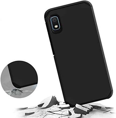 Starhemei for Galaxy A10E Case, Shock Absorption Hybrid Double Layer Rubber Case Full-Body Protective Case Cover for Samsung Galaxy A10E (Black)