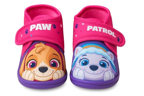 Disney FROZEN und Skye Hausschuhe Mädchen Warme Pantoffeln Anna und Elsa Motiv Freizeitschuhe Slippers ideal für Kindergarten Gr. 22-32 (Rosa, EU Schuhgrößensystem, Kleinkind, Numerisch, M, 25)