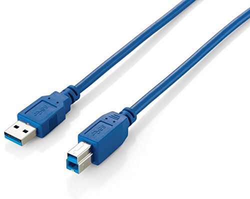Equip USB Cable A -> B M/3.00 m Polybag Blue, 3,00 Meter