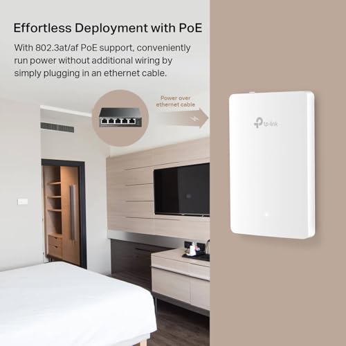 Image of TP-Link EAP235-Wall Omada AC1200 in-Wall Wireless Gigabit Access Point MU-MIMO & Beamforming PoE Powered Quick Installation SDN Integrated Cloud Access & Omada app White