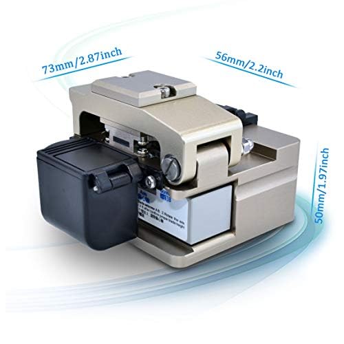 SUWOLF FTTH High Precision Optical Fiber Cleaver 16 Surface Blade Fiber Cutter Tool for 250μm 900μm 3.0mm Indoor Fiber Splicing with 4in1 Holder & Scrap Collector(OFC-21NA)